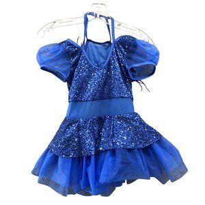 Weissman Dance Costume Style 13793 Royal Blue Size MC 11-12Y Born To Entertain‎